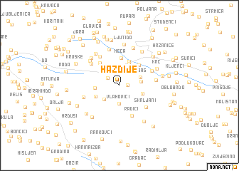 map of Hazdije