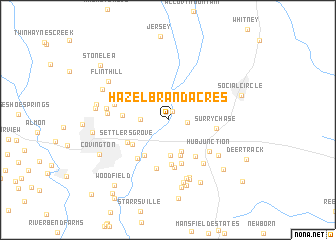 map of Hazelbrand Acres