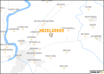 map of Hazel Green