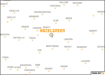 map of Hazelgreen