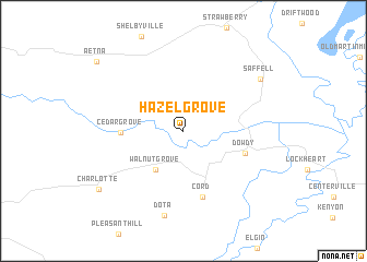 map of Hazel Grove