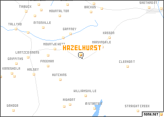 map of Hazel Hurst