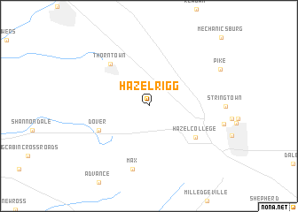 map of Hazelrigg