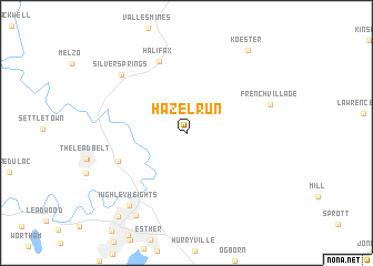 map of Hazel Run