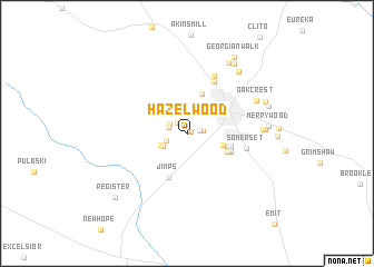 map of Hazelwood