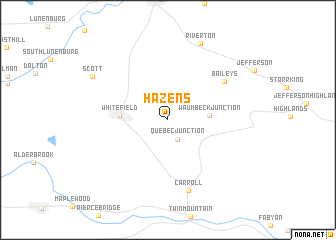 map of Hazens
