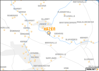 map of Hazen