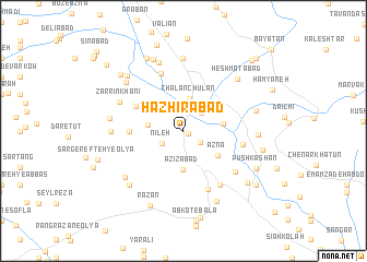 map of Hazhīrābād