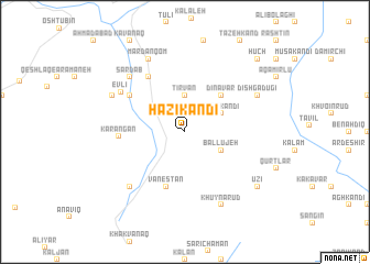 map of Ḩazī Kandī