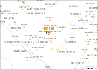 map of Hazīm