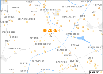 map of HaZorea‘