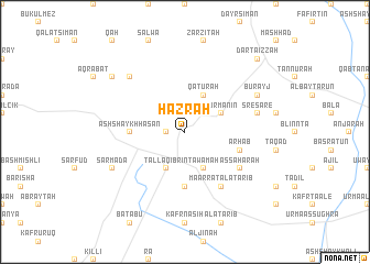 map of Ḩazrah