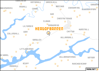 map of Head of Barren