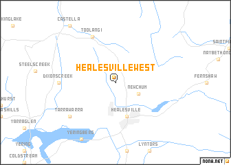 map of Healesville West