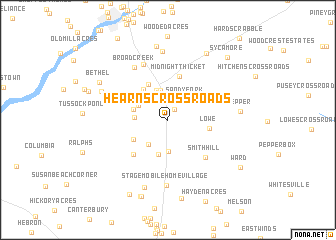 map of Hearns Crossroads