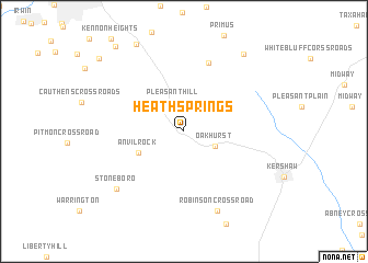 map of Heath Springs