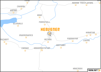 map of Heavener