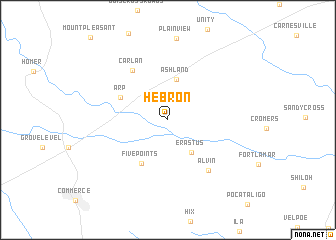 Hebron (United States - USA) map - nona.net