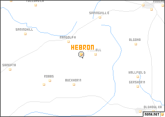 Hebron (United States - USA) map - nona.net