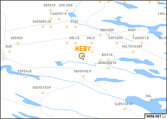 map of Heby