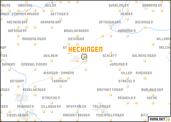 map of Hechingen