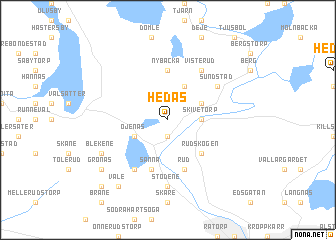 map of Hedås