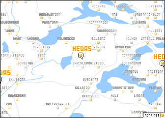 map of Hedås