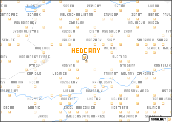 map of Hedčany