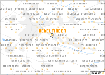 map of Hedelfingen