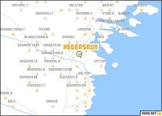 map of Hedersrum