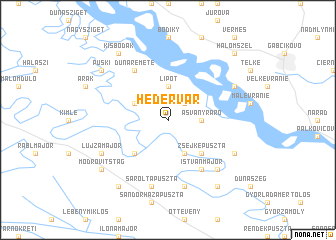 map of Hédervár