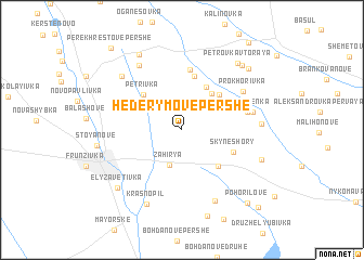 map of Hederymove Pershe