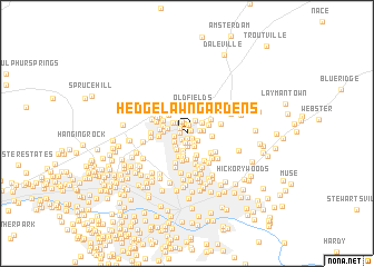 map of Hedgelawn Gardens