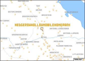 map of Hedgerow Hollow Mobile Home Park