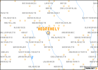 map of Hedrehely