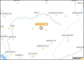 map of Hedrick