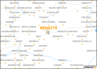 map of Hedwiżyn