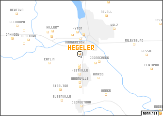 map of Hegeler