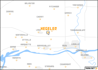 map of Hegeler