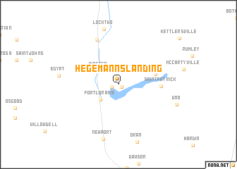 map of Hegemanns Landing