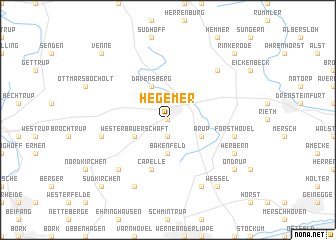 map of Hegemer