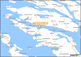 map of Hegernes