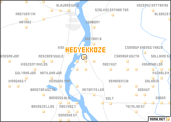 map of Hegyekköze