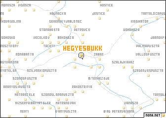 map of Hegyesbükk