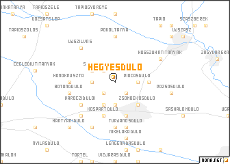 map of Hegyesdůlő