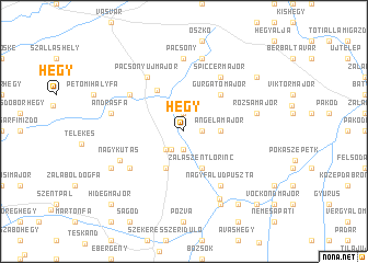 map of Hegy