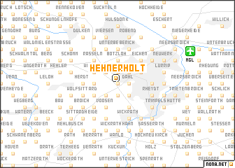 map of Hehnerholt