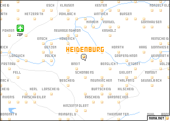 map of Heidenburg