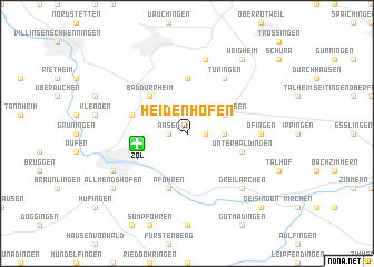 map of Heidenhofen