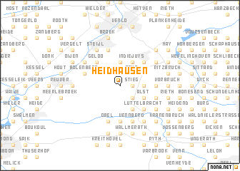 map of Heidhausen